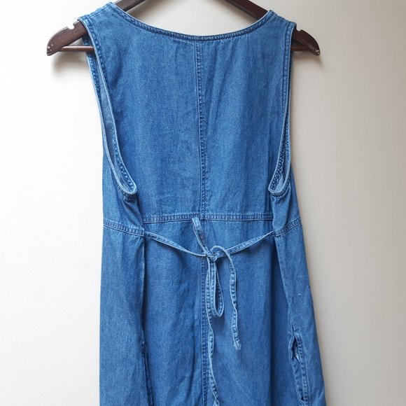 vintage denim midi dress - Size appox M - Picture 8 of 8